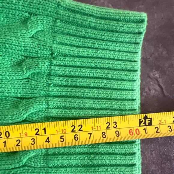 Polo Ralph Lauren 100% Cotton XL (20 Teen) Green Knit Sweater Pullover - Picture 4 of 6